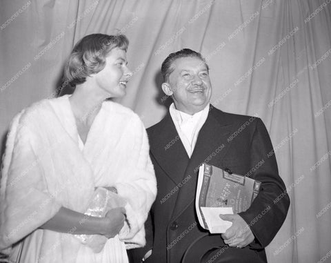 1947 Oscars Ingrid Bergman Jean Hersholt Academy Awards aa1947-01</br>Los Angeles Newspaper press pit reprints from original 4x5 negatives for Academy Awards.