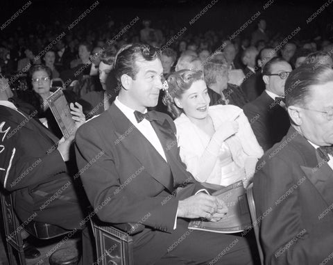 1947 Oscars John Payne and date Academy Awards aa1947-03</br>Los Angeles Newspaper press pit reprints from original 4x5 negatives for Academy Awards.