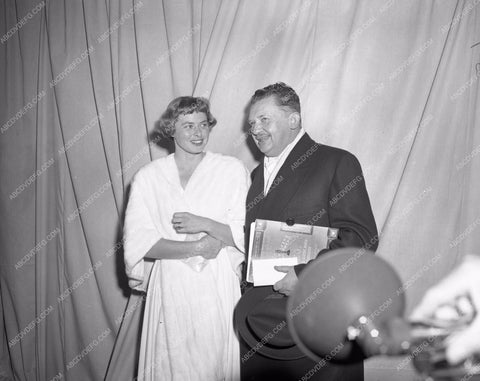 1947 Oscars Ingrid Bergman Jean Hersholt Academy Awards aa1947-16</br>Los Angeles Newspaper press pit reprints from original 4x5 negatives for Academy Awards.