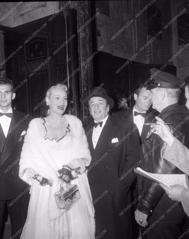 1949 Oscars movie stars arriving at Academy Awards aa1949-01</br>Los Angeles Newspaper press pit reprints from original 4x5 negatives for Academy Awards.