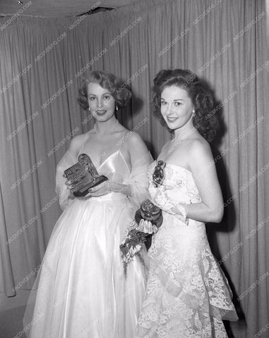 1949 Oscars Arlene Dahl Susan Hayward Academy Awards aa1949-115</br>Los Angeles Newspaper press pit reprints from original 4x5 negatives for Academy Awards.