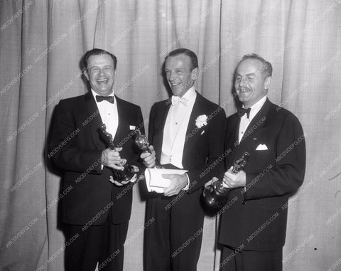 1949 Oscars Joseph Mankiewicz Fred Asatire Darryl Zanuck aa1949-36</br>Los Angeles Newspaper press pit reprints from original 4x5 negatives for Academy Awards.