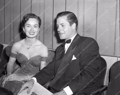 1949 Oscars Ann Blyth Richard Long backstage Academy Awards aa1949-43</br>Los Angeles Newspaper press pit reprints from original 4x5 negatives for Academy Awards.