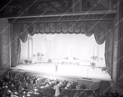 1951 Oscars beginning ceremonies on stage Academy Awards aa1951-19</br>Los Angeles Newspaper press pit reprints from original 4x5 negatives for Academy Awards.