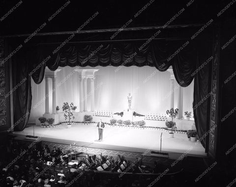 1951 Oscars beginning ceremonies on stage Academy Awards aa1951-22</br>Los Angeles Newspaper press pit reprints from original 4x5 negatives for Academy Awards.