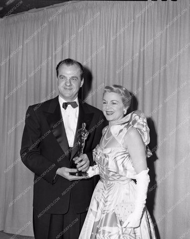 1951 Oscars Karl Malden Claire Trevor Academy Awards aa1951-24</br>Los Angeles Newspaper press pit reprints from original 4x5 negatives for Academy Awards.