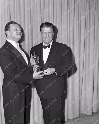 1951 Oscars Joseph L. Mankiewicz George Stevens Academy Awards aa1951-30</br>Los Angeles Newspaper press pit reprints from original 4x5 negatives for Academy Awards.