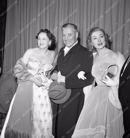1951 Oscars Benita Hume Ronald Colman Greer Garson Awards aa1951-52</br>Los Angeles Newspaper press pit reprints from original 4x5 negatives for Academy Awards.