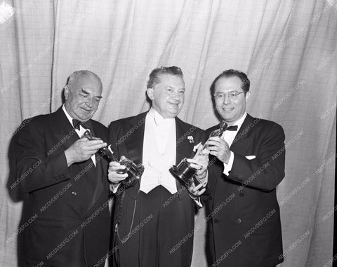 1952 Oscars Jean Hersholt presenting documentary Academy Awards aa1952-04</br>Los Angeles Newspaper press pit reprints from original 4x5 negatives for Academy Awards.