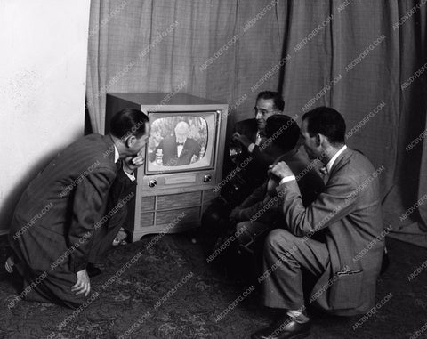 1952 Oscars press corps checking out first televised Academy Awards aa1952-39</br>Los Angeles Newspaper press pit reprints from original 4x5 negatives for Academy Awards.
