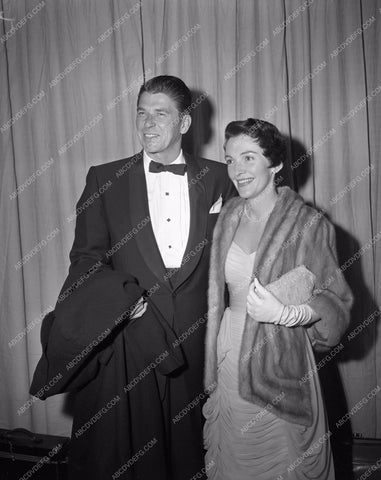 1954 Oscars Ronald Reagan Nancy Davis Academy Awards aa1954-24</br>Los Angeles Newspaper press pit reprints from original 4x5 negatives for Academy Awards.