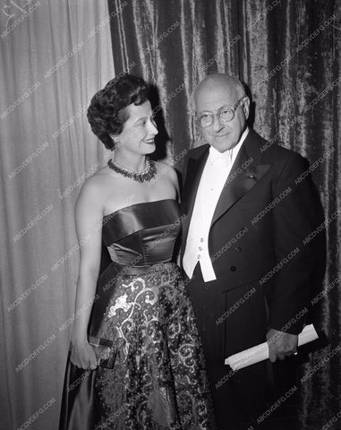 1954 Oscars Merle Oberon Cecil B. DeMille Academy Awards aa1954-34</br>Los Angeles Newspaper press pit reprints from original 4x5 negatives for Academy Awards.