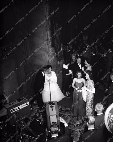 1955 Oscars Donna Reed Alfred Hitchcock Academy Awards aa1955-36</br>Los Angeles Newspaper press pit reprints from original 4x5 negatives for Academy Awards.