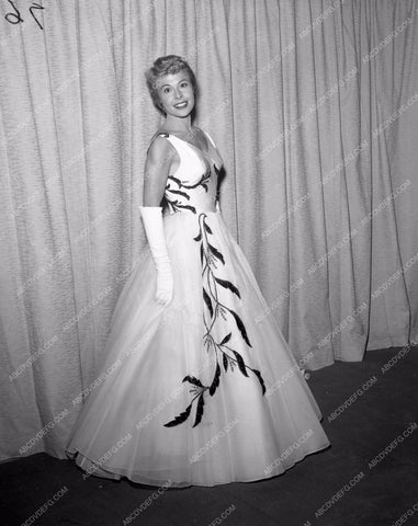 1956 Oscars Marge Champion fashion for Academy Awards aa1956-22</br>Los Angeles Newspaper press pit reprints from original 4x5 negatives for Academy Awards.