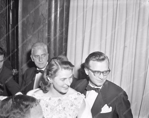 1956 Oscars Ingrid Bergman Buddy Adler Academy Awards aa1956-27</br>Los Angeles Newspaper press pit reprints from original 4x5 negatives for Academy Awards.