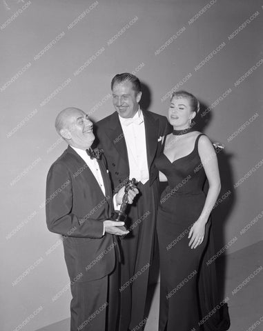 1957 Oscars Vincent Price Anita Ekberg backstage Academy Awards aa1956-33</br>Los Angeles Newspaper press pit reprints from original 4x5 negatives for Academy Awards.