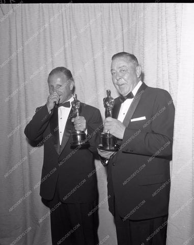 1957 Oscars technical folks and statues Academy Awards aa1956-62</br>Los Angeles Newspaper press pit reprints from original 4x5 negatives for Academy Awards.