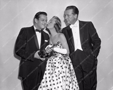 1958 Oscars Andre Previn June Allyson Dick Powell Academy Awards aa1958-29</br>Los Angeles Newspaper press pit reprints from original 4x5 negatives for Academy Awards.