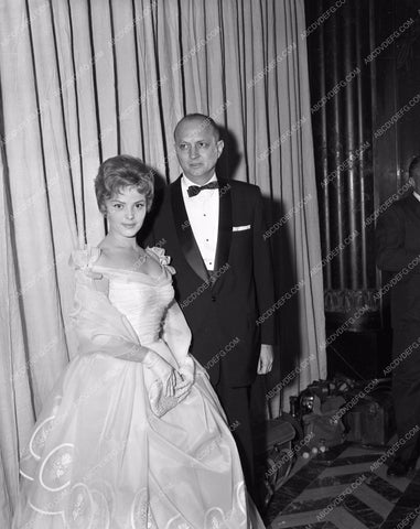 1958 Oscars Christine Carere fashion Academy Awards aa1958-43</br>Los Angeles Newspaper press pit reprints from original 4x5 negatives for Academy Awards.