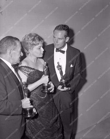 1959 Oscars Simone Signoret Charlton Heston Academy Awards aa1959-09</br>Los Angeles Newspaper press pit reprints from original 4x5 negatives for Academy Awards.