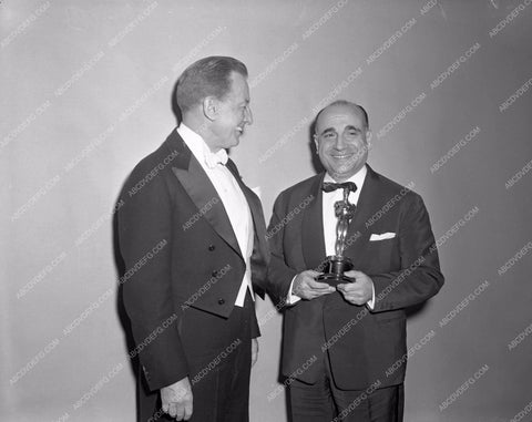 1959 Oscars technical folks and their statues Academy Awards aa1959-22</br>Los Angeles Newspaper press pit reprints from original 4x5 negatives for Academy Awards.
