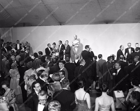 1959 Oscars big winners crowd and press shot Academy Awards aa1959-55</br>Los Angeles Newspaper press pit reprints from original 4x5 negatives for Academy Awards.