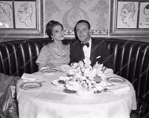 1959 Oscars Jack Lemmon Felicia Farr Brown Derby Academy Awards aa1959-65</br>Los Angeles Newspaper press pit reprints from original 4x5 negatives for Academy Awards.