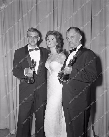 1960 Oscars Tina Louise and others Academy Awards aa1960-41</br>Los Angeles Newspaper press pit reprints from original 4x5 negatives for Academy Awards.