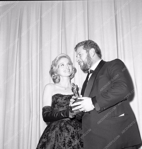1960 Oscars Eva Marie Saint Peter Ustinov Academy Awards aa1960-76</br>Los Angeles Newspaper press pit reprints from original 4x5 negatives for Academy Awards.