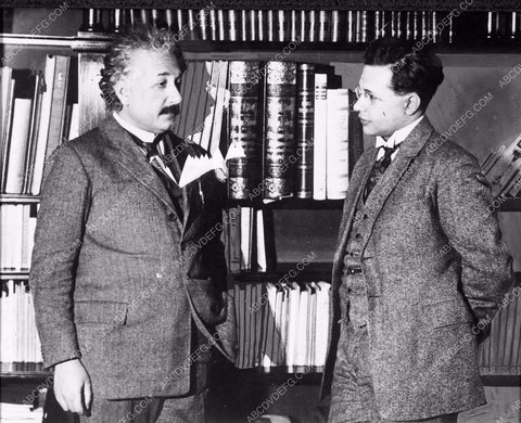 news photo Albert Einstein and I don't know who aeinst-06