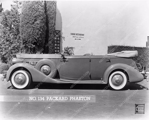 Packard Phaeton convertible vintage automobile on studio backlot cars-19
