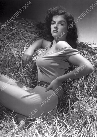 sexy and sultry Jane Russell in the hay film The Outlaw 8b20-10025
