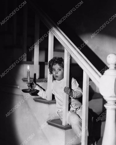 Shirley Temple a candle on the stairway film Curly Top 8b20-1050
