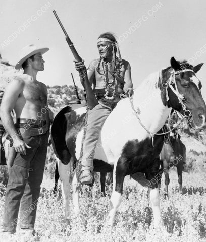handsome and shirtless Clint Walker unknown western film 8b20-10730