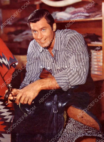 handsome Clint Walker and a saddle portrait 8b20-10764