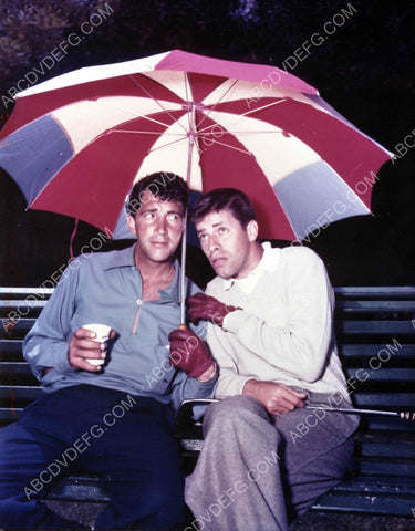 Dean Martin Jerry Lewis sitting in the rain 8b20-10872