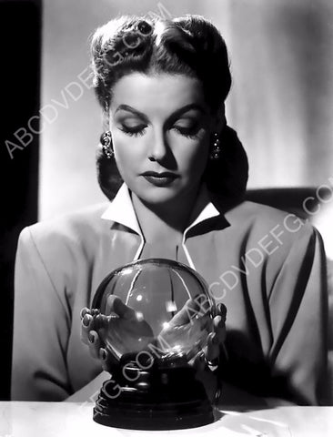 lovely Ann Sheridan staring into a crystal ball 8b20-11669