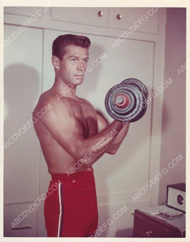 athletic and fit George Nader works out w weights 8b20-12066