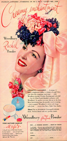 ad slick Frances Gifford uses Woodbury cosmetic products 8b20-12611