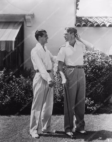 Cary Grant Randolph Scott discuss launching golf balls out of backyard 8b20-14714