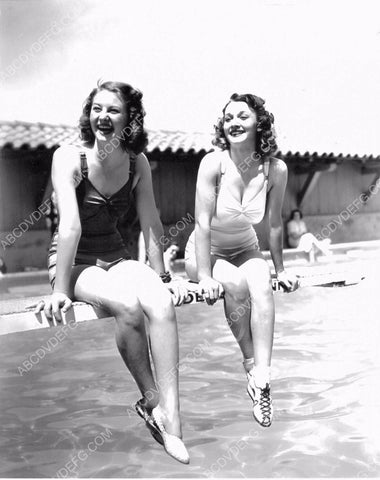 Carole Landis and her sister maybe sitting on the diving board 8b20-15611