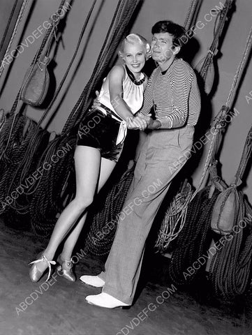 candid Buddy Ebsen and a chorus girl behind the scenes film Born to Dance 8b20-15914