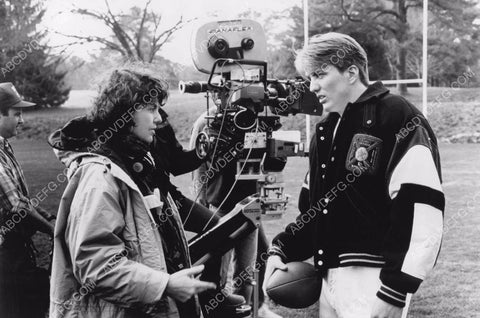 director Eva Sereny w Rick Johnson on set film Foreign Student 8b20-16732