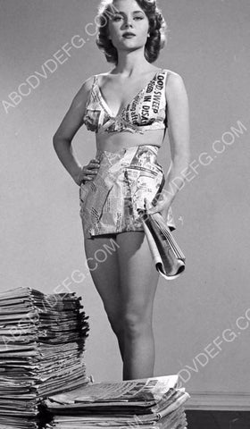 Peggie Castle sexy in her newspaper bikini 8b20-16751