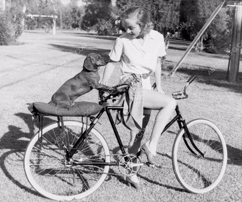 Carole Lombard takes her dog for a bicycle ride 8b20-16787