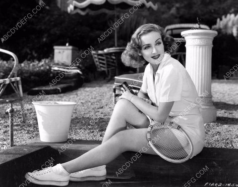 Carole Lombard cute in shorts and ready for tennis 8b20-16812