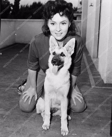 Gina Lollobrigida w her dog 8b20-16916