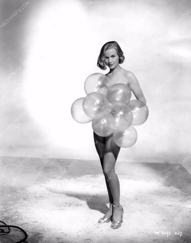 very bare Honor Blackman hiding behind some balloons 8b20-16955