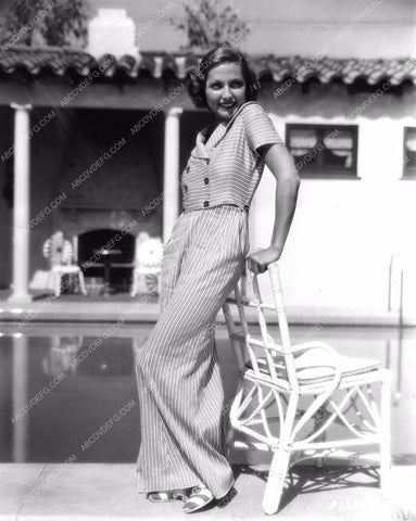 Adrienne Ames sporting summer leaisure wear outdoors by the pool 8b20-1720