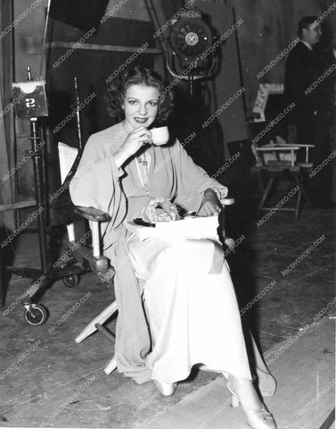 candid Elissa Landi has some lunch between takes at MGM Studios 8b20-17380
